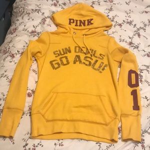 Victoria’s Secret PINK ASU Sun Devil gold hoodie
